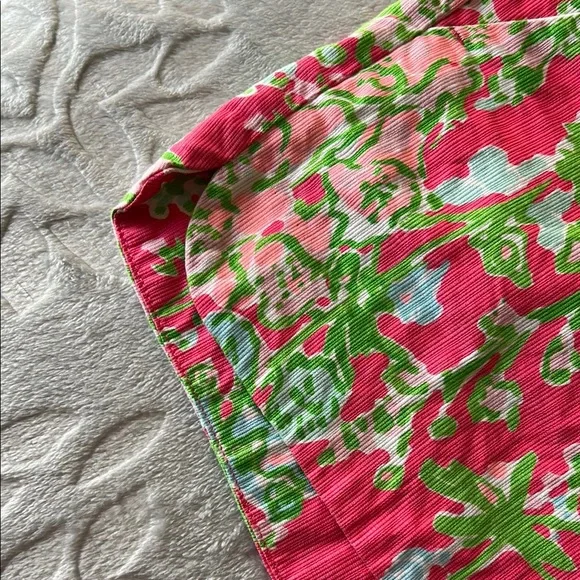 Lilly Pulitzer Pink and Green Floral Athletic Shorts - Picture 9 of 10